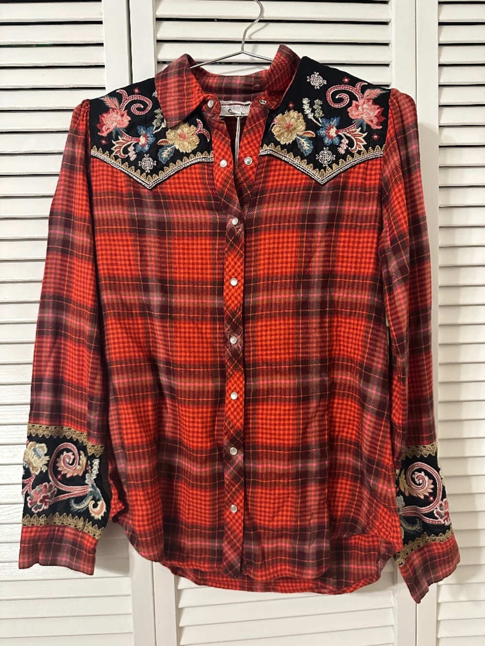 Johnny Was Western Long Sleeve Top